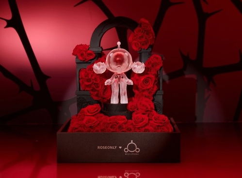 roseonly携手泡泡玛特推出 爱 无畏 限定系列联名产品